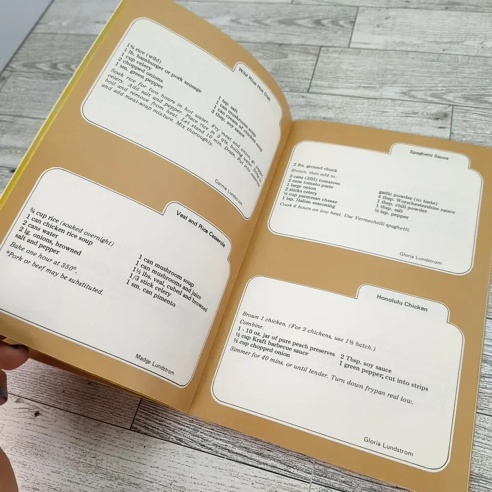 Vintage‎ Cookbook Cookin With Lundstroms Recipe Cards Cake Cookies Salad Pie